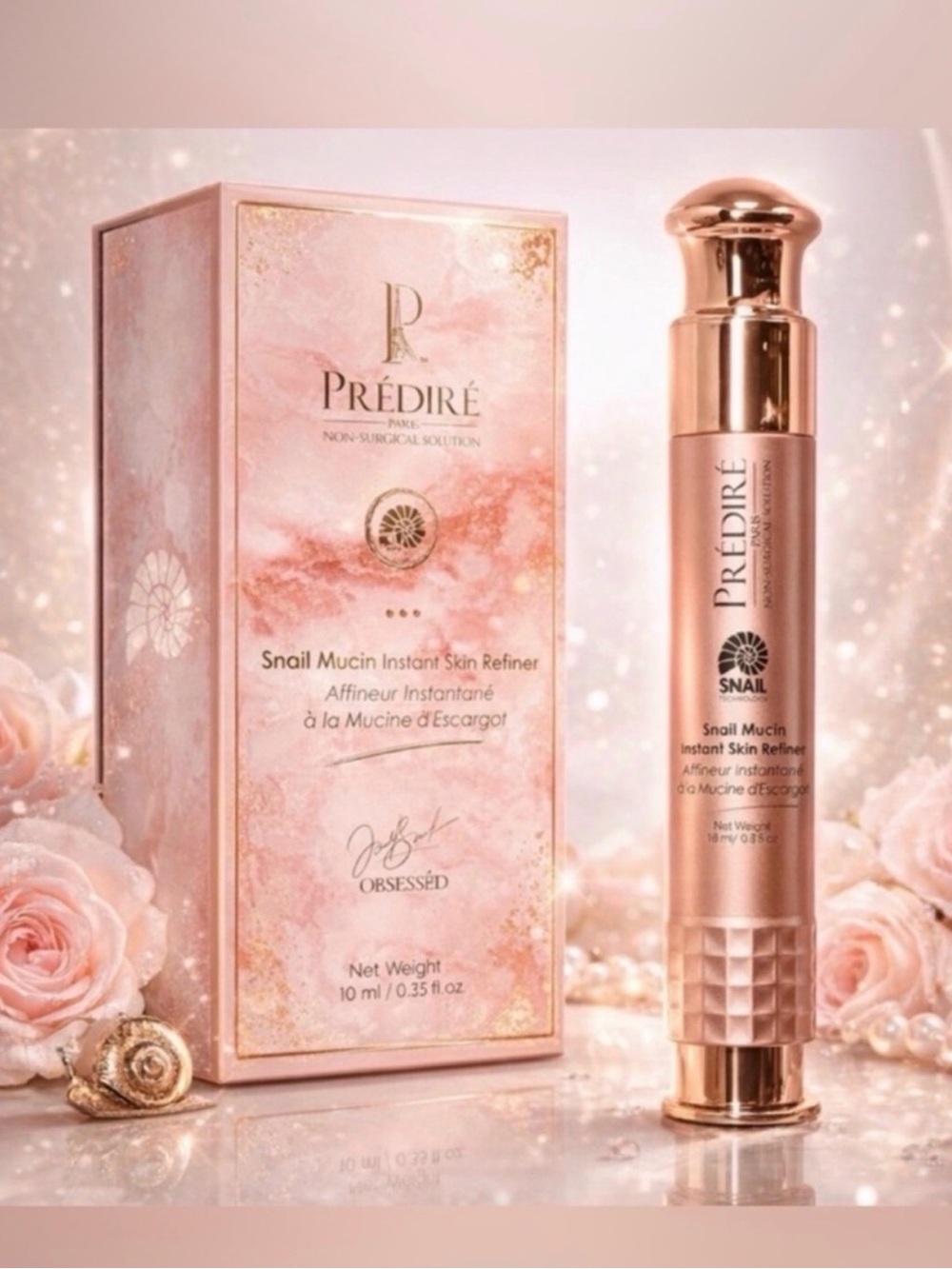 PREDIRE PARIS Snail Mucin Instant 60 Second Wrinkle Remover ~ Retail $1400